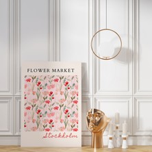 Pegziz Stockholm Isveç Temalı Renkli Çiçekler Dekoratif Kanvas Tablo - Modern Duvar Dekorasyon Sanatı