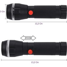 Durgunstore PS-7083 Plastik Zoomlu Pilli El Feneri