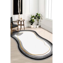 West Home Makinede Yıkanabilir Kaymaz Taban Leke Tutmaz Kesimli Salon Halısı Mutfak Halısı ve Yolluk