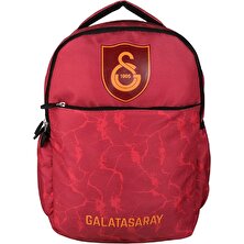 Galatasaray Logo Baskılı Okul Sırt Çantası 3 Bölmeli Kırmızı