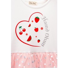 Dekim Moda Kız Çocuk Tüllü "hamd Olsun" Basılı Elbise