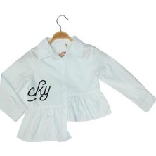 Çikoby Kız Çocuk Pamuklu Asimetrik Kesim Fırfırlı Gömlek