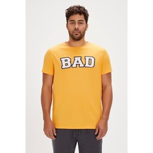 Bad Bear Felt Sarı Baskılı Erkek Tişört