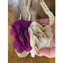 Gönülden Tasarım 13X8 cm Çift Güllü Renkli Broş Yaka Iğnesi