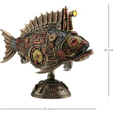 Rakun Home Steampunk Serisi LED Periskoplu Fener Balığı Denizaltı Biblosu