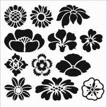 Stencil Sarayi Boyama Şablon Çiçek ve Meyve - 8351