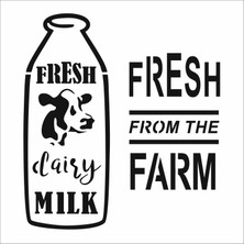 Stencil Sarayi Boyama Şablon Mutfak Obje ve Yazıları - 7998