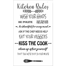 Stencil Sarayi Boyama Şablon Mutfak Obje ve Yazıları - 8052