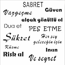 Stencil Sarayi Boyama Şablon Yazı ve Numaralar - 8456