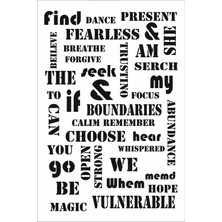 Stencil Sarayi Boyama Şablon Yazı ve Numaralar - 7923