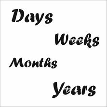 Stencil Sarayi Boyama Şablon Yazı ve Numaralar - 8425