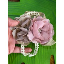 Gönülden Tasarım 13X9 cm Çift Güllü Renkli Taşlı Çiçekli Broş Yaka Iğnesi