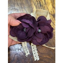 Gönülden Tasarım 12X9 cm Çift Güllü Taşlı Tasarım Broş Yaka Iğnesi Giyim Aksesuarı