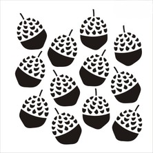 Stencil Sarayi Boyama Şablon Çiçek ve Meyve - 8834