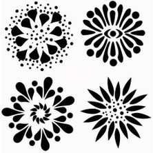 Stencil Sarayi Boyama Şablon Çiçek ve Meyve - 4763