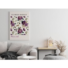 Münih Almanya Botanik Renkli Çiçekler Dekoratif Kanvas Tablo - Modern Duvar Dekorasyon Sanatı