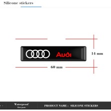 Audı Logolu 10 Adet Arma Stıcker (60MM *14 Mm)