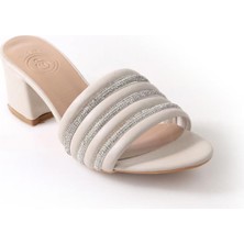 Papuçcity Nhr 02782 5 cm Topuklu Kadın Abiye Terlik