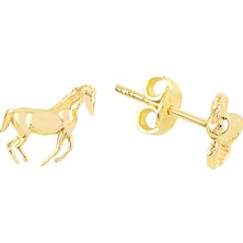 Altın Sepeti Altın At Küpe