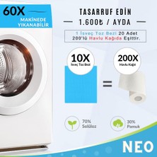 NEO CLASS Isveç Toz Bezi Selüloz Çizmez, Toz Tutar, Dayanıklı, Çevre Dostu 4'lü Paket Sihirli Bez Neo