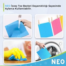 NEO CLASS Isveç Toz Bezi Selüloz Çizmez, Toz Tutar, Dayanıklı, Çevre Dostu 4'lü Paket Sihirli Bez Neo