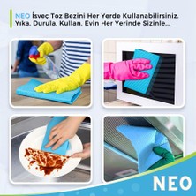 NEO CLASS Isveç Toz Bezi Selüloz Çizmez, Toz Tutar, Dayanıklı, Çevre Dostu 4'lü Paket Sihirli Bez Neo