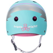 Triple Eight The Certified Sweatsaver Teal Hologram Kask S/m