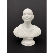 Root Made Mahatma Gandi Büst Aktivist Gandhi Heykeli 15 cm