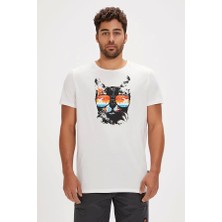 Bad Bear Manx Kirli Beyaz Erkek Tişört