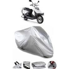 Breen Kuba Valentino 50  Uyumlu Gri Su Geçirmez Motosiklet Brandası Premium