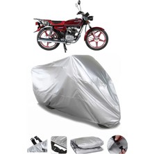 Breen Arora Ar 100-8 Uyumlu Klasik Çelik Gri Su Geçirmez Motosiklet Brandası Premium