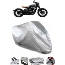 Breen Jawa Perak Gri Su Geçirmez Motosiklet Brandası Premium