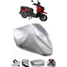 Breen Rmg Moto Gusto Panzer 125 Uyumlu Gri Su Geçirmez Motosiklet Brandası Premium
