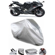 Breen Kawasaki Ninja Zx-6r Gri Su Geçirmez Motosiklet Brandası Premium