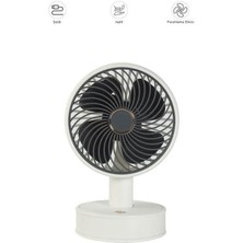 Megamus F-08 Beyaz Pembe Ayarlanabilir Sessiz Mini Fan Vantilatör Masa Fan