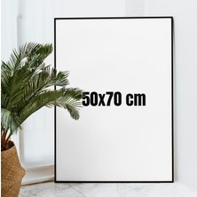 Hiruko Tasarım Atölyesi Ahşap Çerçeve Iç Ölçü 50X70 cm Premium Frame Siyah & Beyaz & Ahşap & Antik Altın Çerçeve
