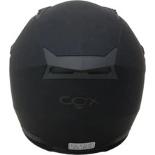 Cox Sr-G Mat Siyah Güneş Vizörlü Açık Kask