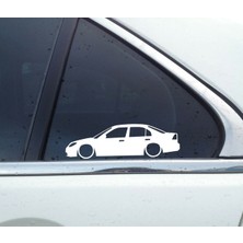 TSC Cıvıc Vtec 2 Sedan Basık Kelebek Silüet Stickeri 2 Adet Kelebek Cam