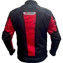 Xspeed War Erkek Dört Mevsim Motosiklet Mont Siyah Kırmızı- 2xl