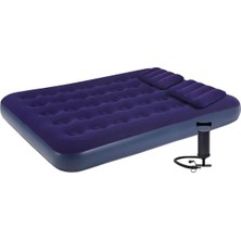 Nidage Pompa Dahildir Floked Air Bed Çift Kişilik 191CM*137CM*22M 2 Kişilik Lacivert