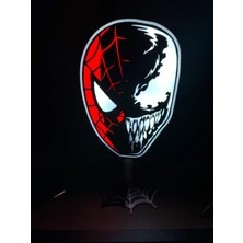 Devotech Spiderman Venom Led Işıklı Masa Lambası ve gece lambası