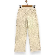 Çikoby Kız Çocuk Dantelli Yüksek Bel Pantolon