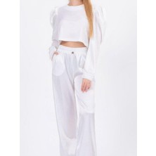 Zekids Kız Çocuk Kol Saten Detaylı Şık Bluz