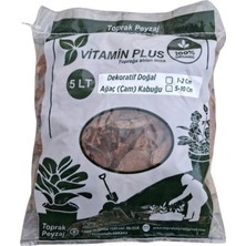 Vitamin Plus Doğal Ağaç Kabuğu 5 Lt Dekoratif Çam Kabuğu 5-10 cm