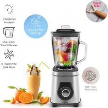 Karaca Smothiler, Milkshakeler, Sebze Suları Buz Kırıcı 1,5 Lt Cam Hazneli Smoothie Blender 1200WAAT Güç Inox Gövde