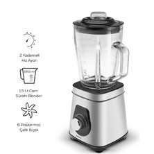 Karaca Smothiler, Milkshakeler, Sebze Suları Buz Kırıcı 1,5 Lt Cam Hazneli Smoothie Blender 1200WAAT Güç Inox Gövde