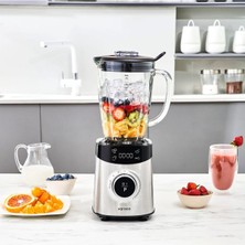 Karaca 1800W Yüksek Güçlü Inox Gövdeli Buz Kırıcı 1,8lt Ultra Geniş Cam Hazne Dijital Ekranlı Smoothie Blender