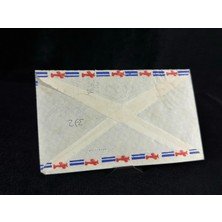 Ephemera Ingiliz Sömürge Uçak Postası Air Mail 1952 Yılında Jamaika'dan Ingiltere'ye Postalanmış