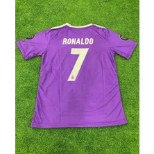 Cheecky Chic 2017 Mor Renk Cardiff Kısa Kol Realmadrid Ronaldo Forma / Ronaldo 2017 Zyn