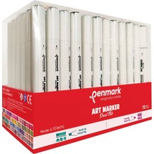 Penmark Art Marker Dual Nib Fırça Uç + Kesik Uç 72 Renk Set (Yerli Üretim)